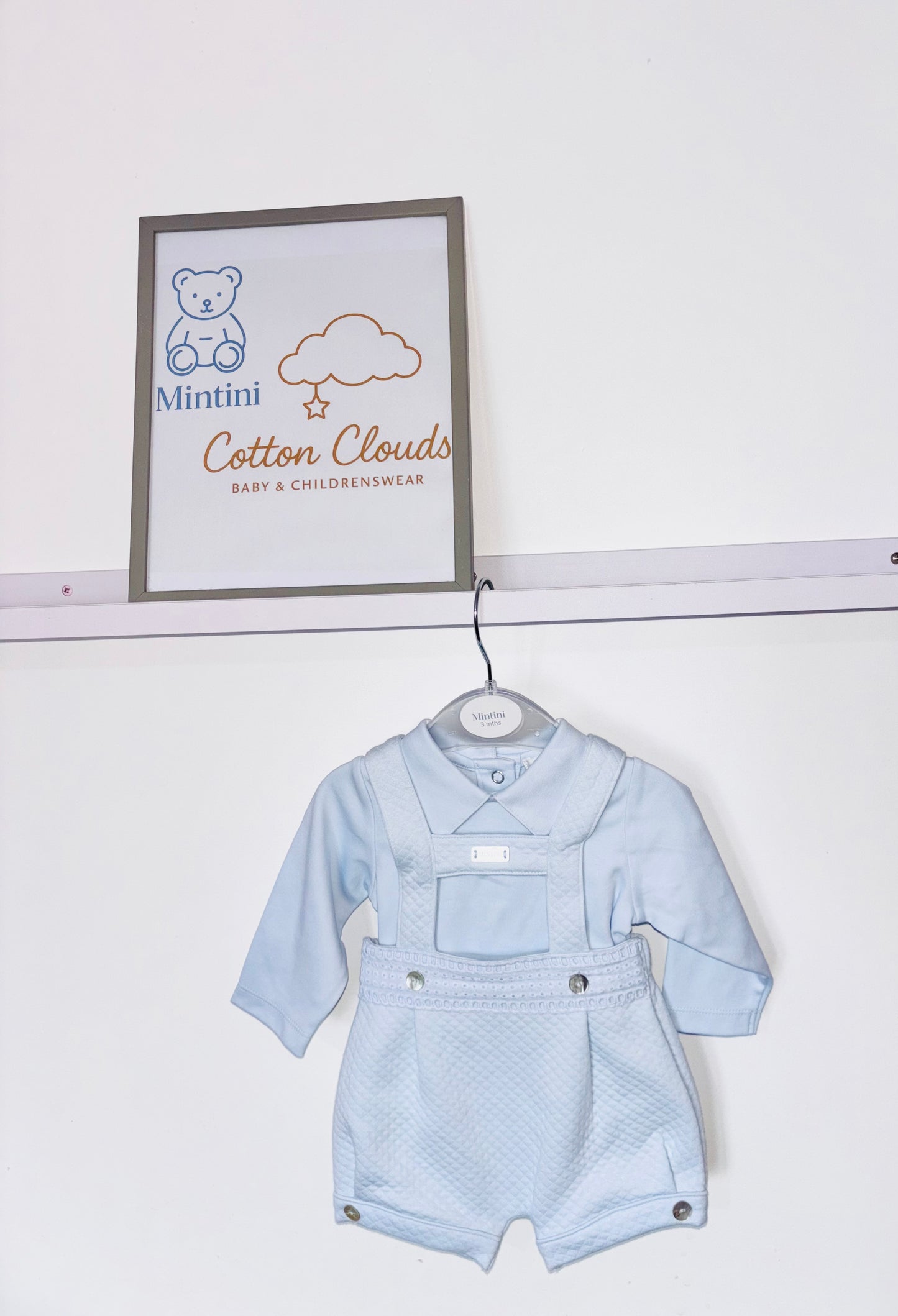 Mintini Blue T Dungaree Set AW25