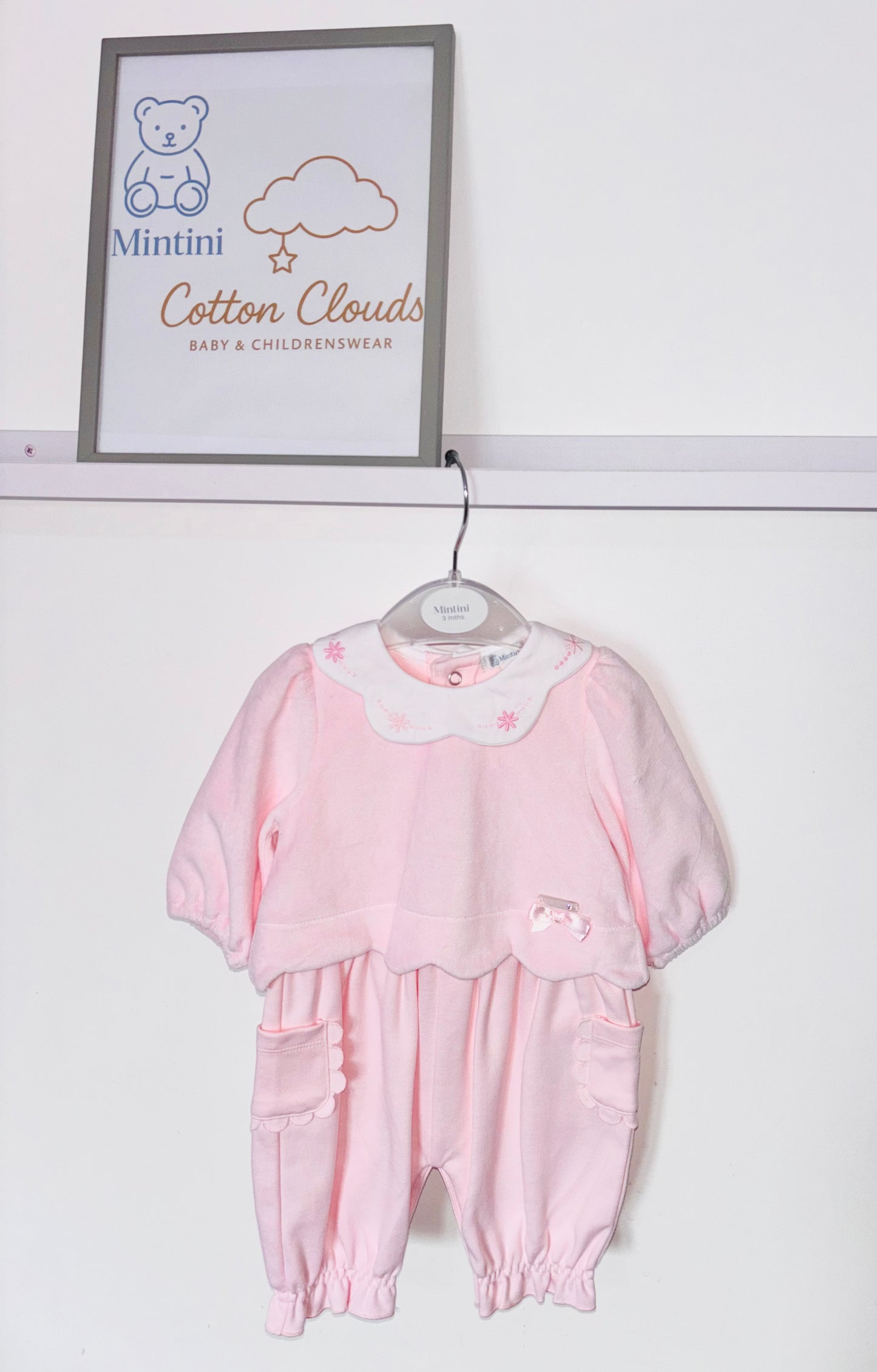 Mintini Velour Pink AW25 All in One