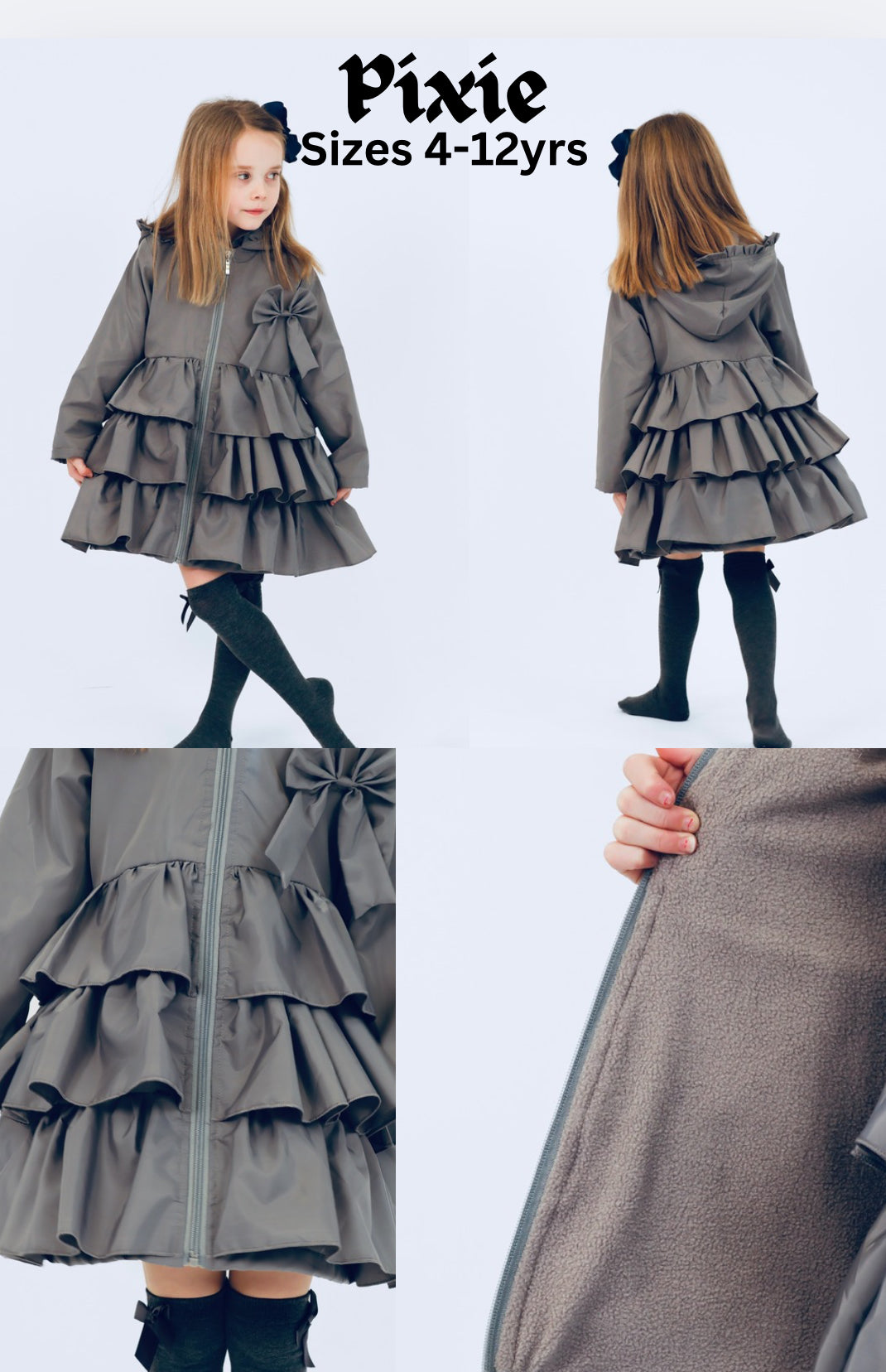 Grey Harris Kids Coat