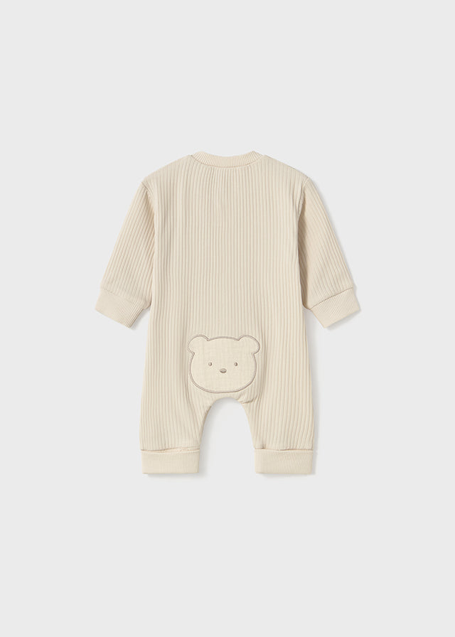 Mayoral Beige Ribbed All in One