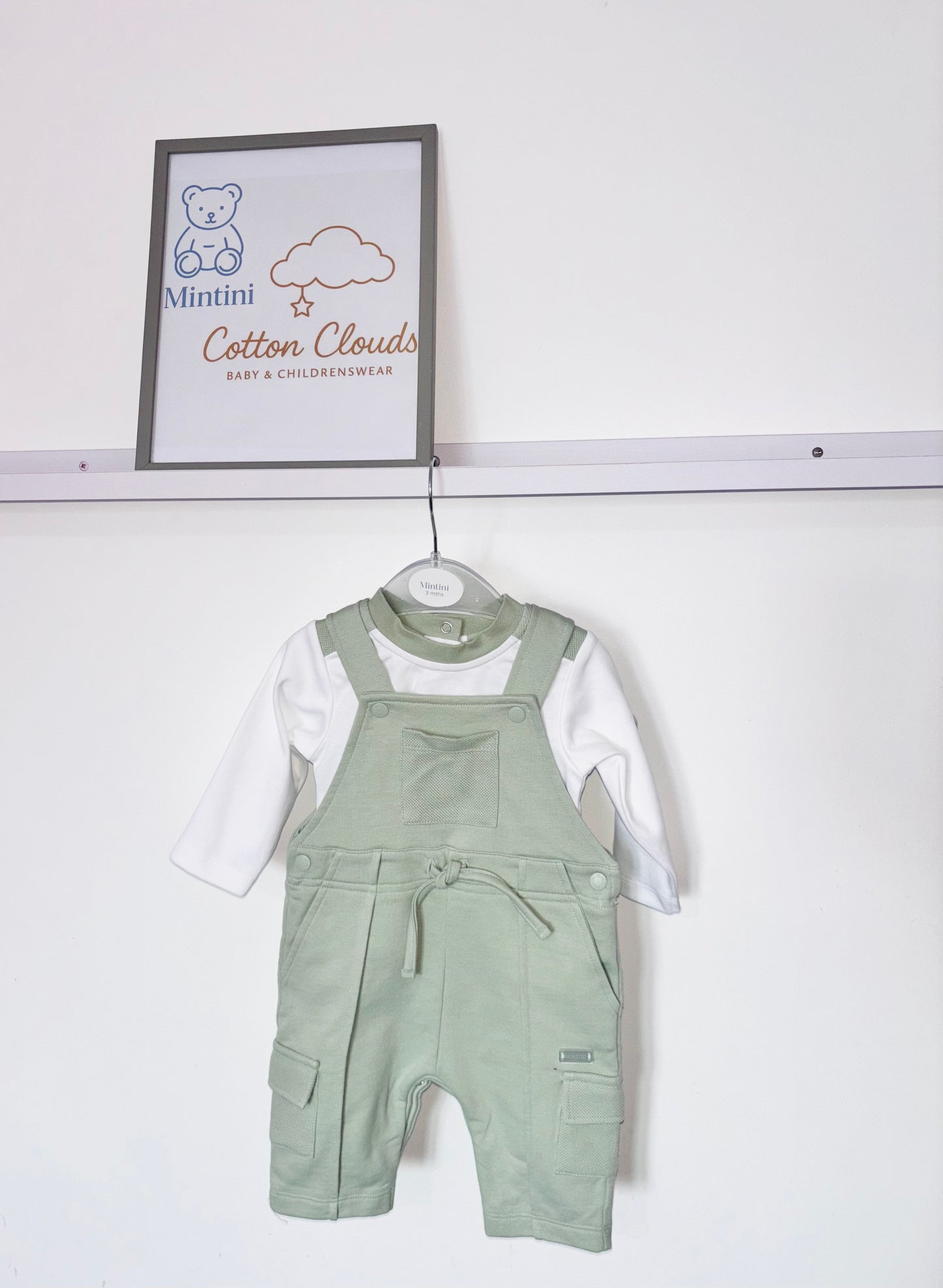 Mintini Sage Green Dungaree Set AW25