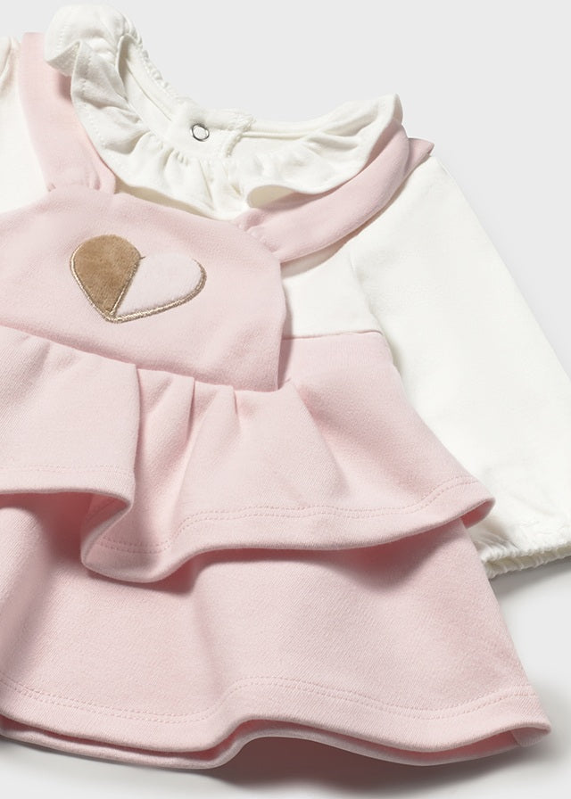Mayoral Pink Dungaree Skirt