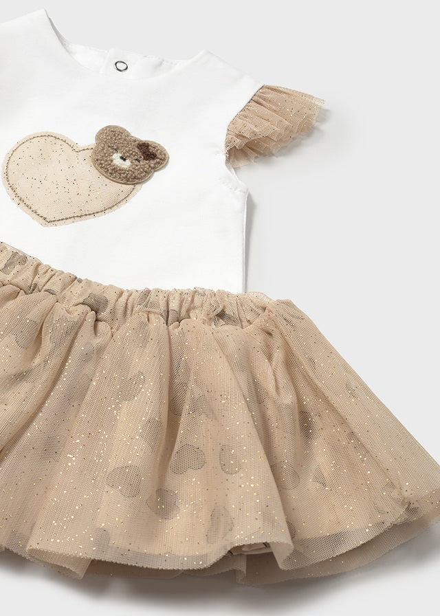 Mayoral Beige Bear Tutu Set