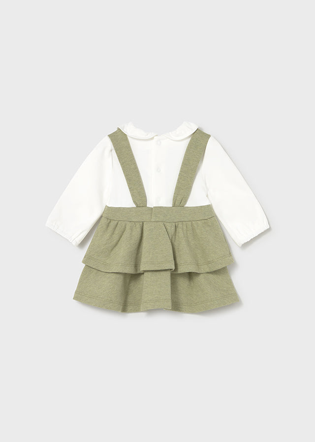 Mayoral Sage Green Dungaree Skirt