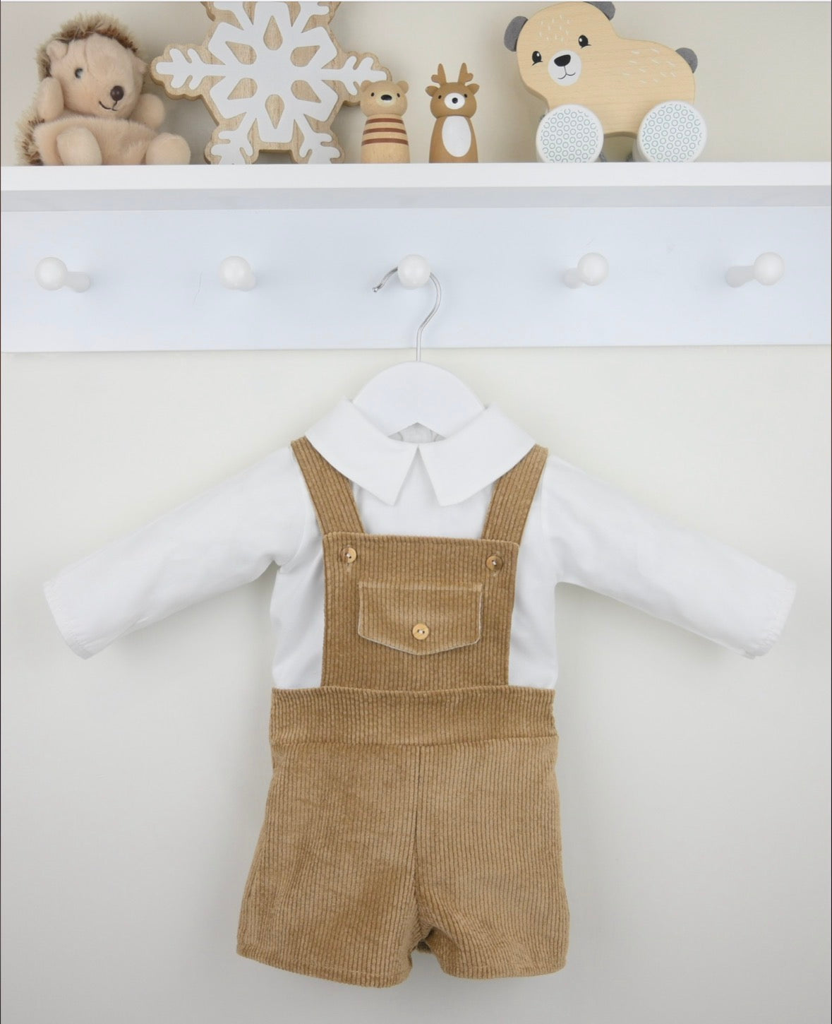 Pex Anton Brown Dungaree Set