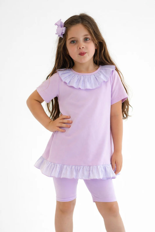 Harris Kids Frill Lilac Shorts & Leggings Outfit