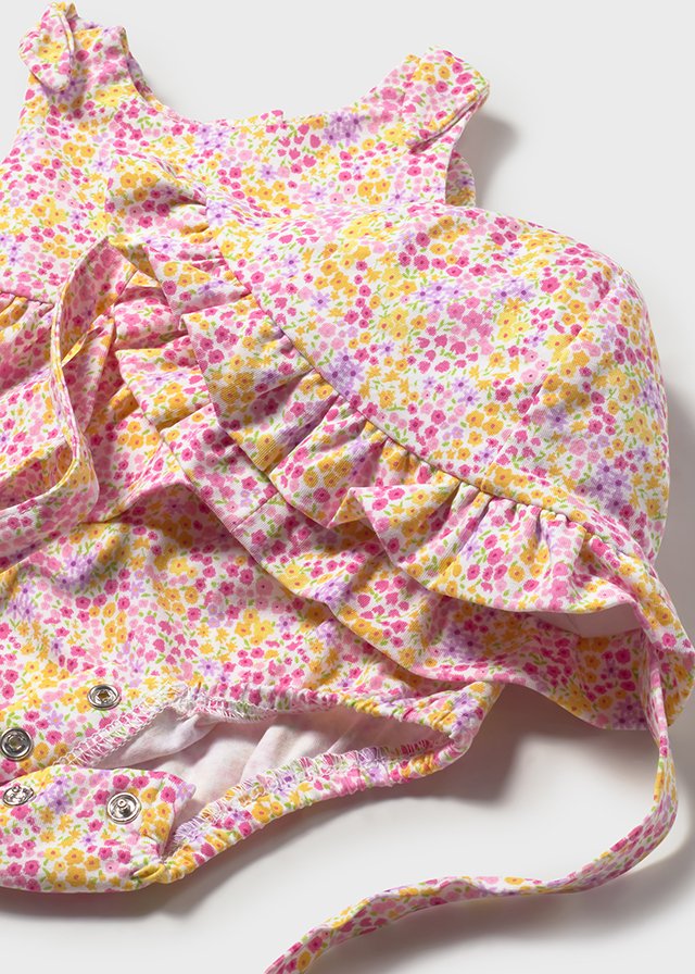 Mayoral Floral Romper & Hat