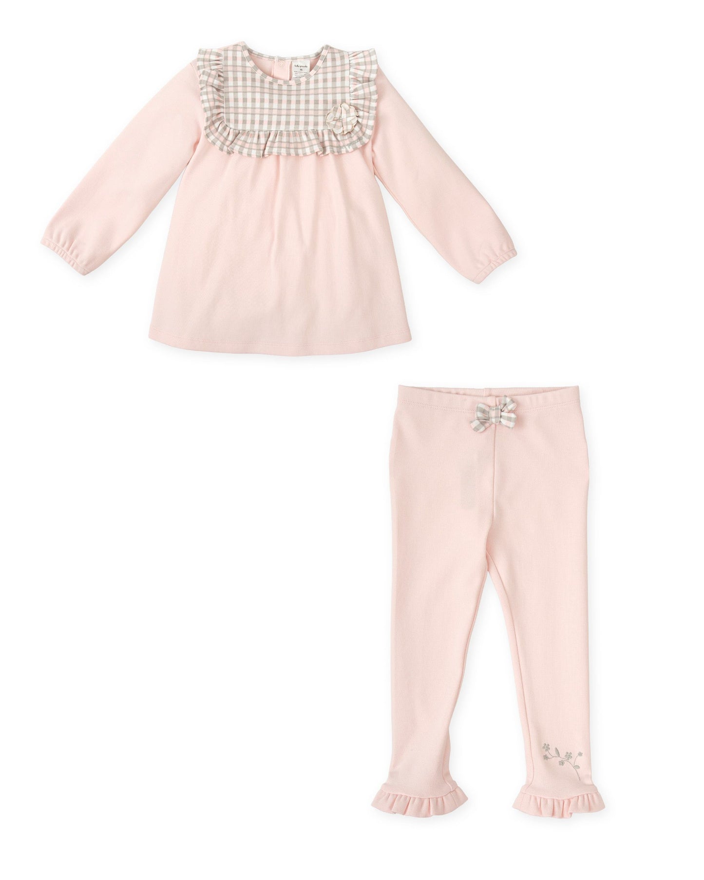 Tutto Piccolo Pink Check Legging Set