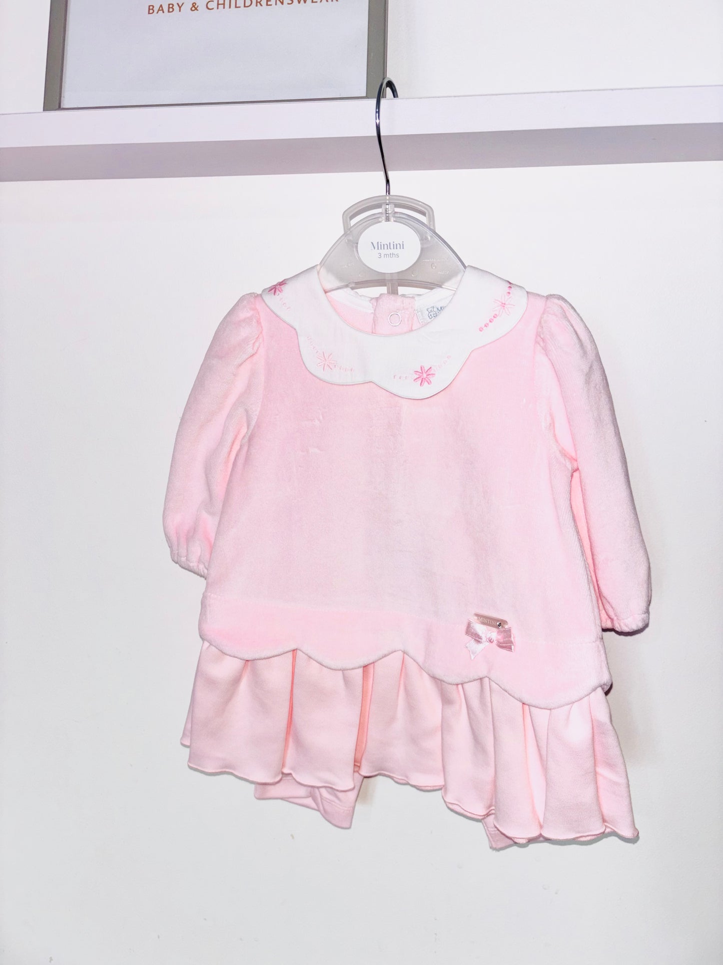 Mintini Pink Velour Tunic Set AW25