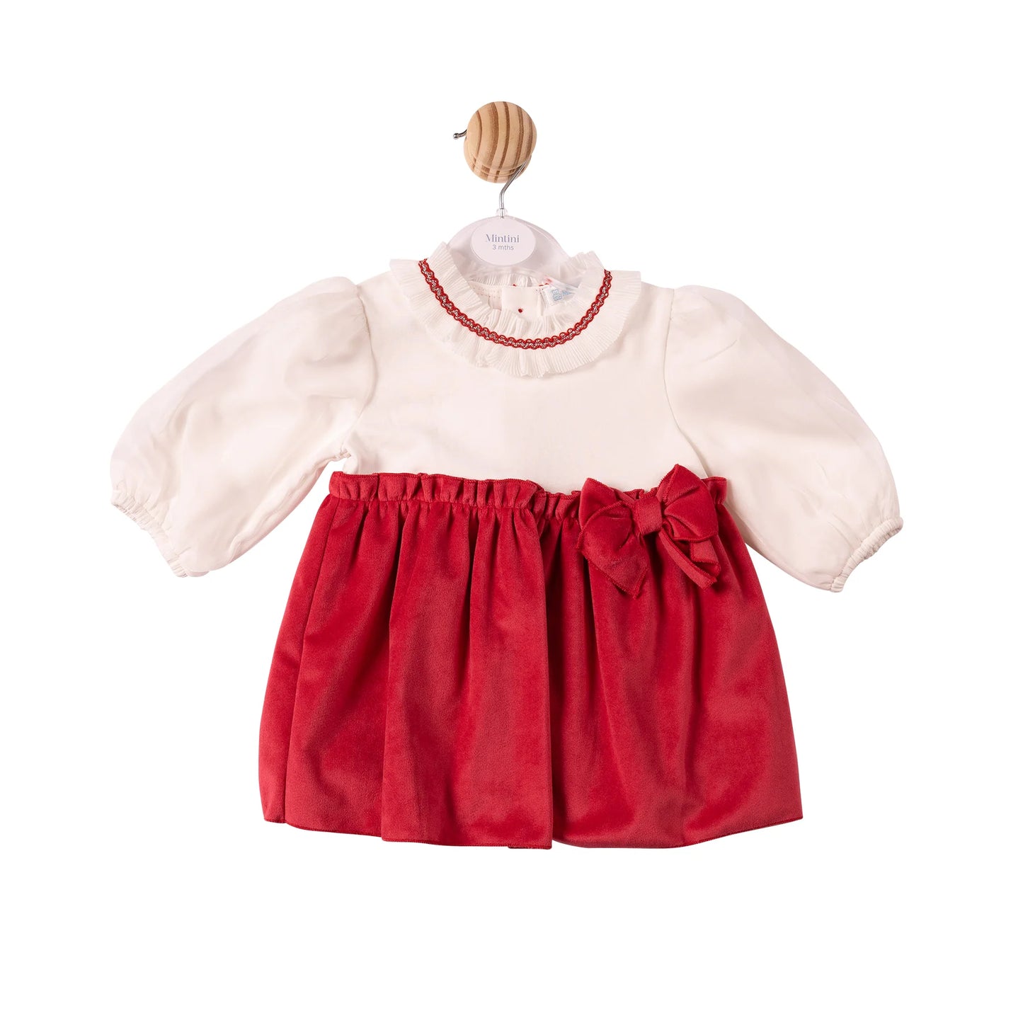 Mintini Red & Ivory Dress
