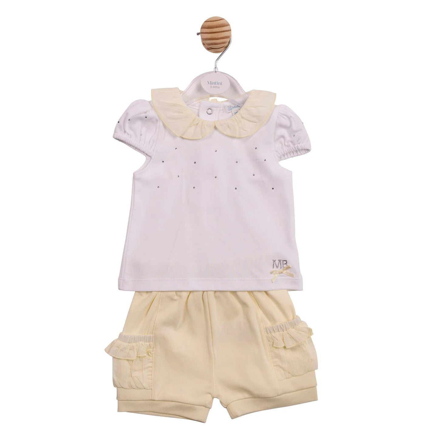Mintini Lemon Diamanté Shorts Outfit