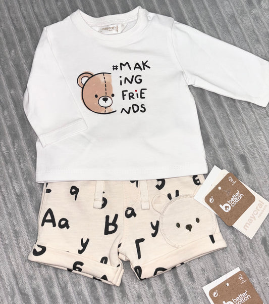 Mayoral Teddy Shorts Set