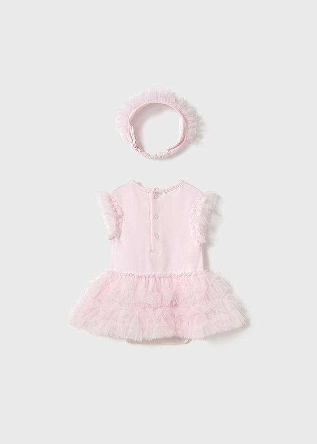 Mayoral Pink Tutu Bodysuit Set