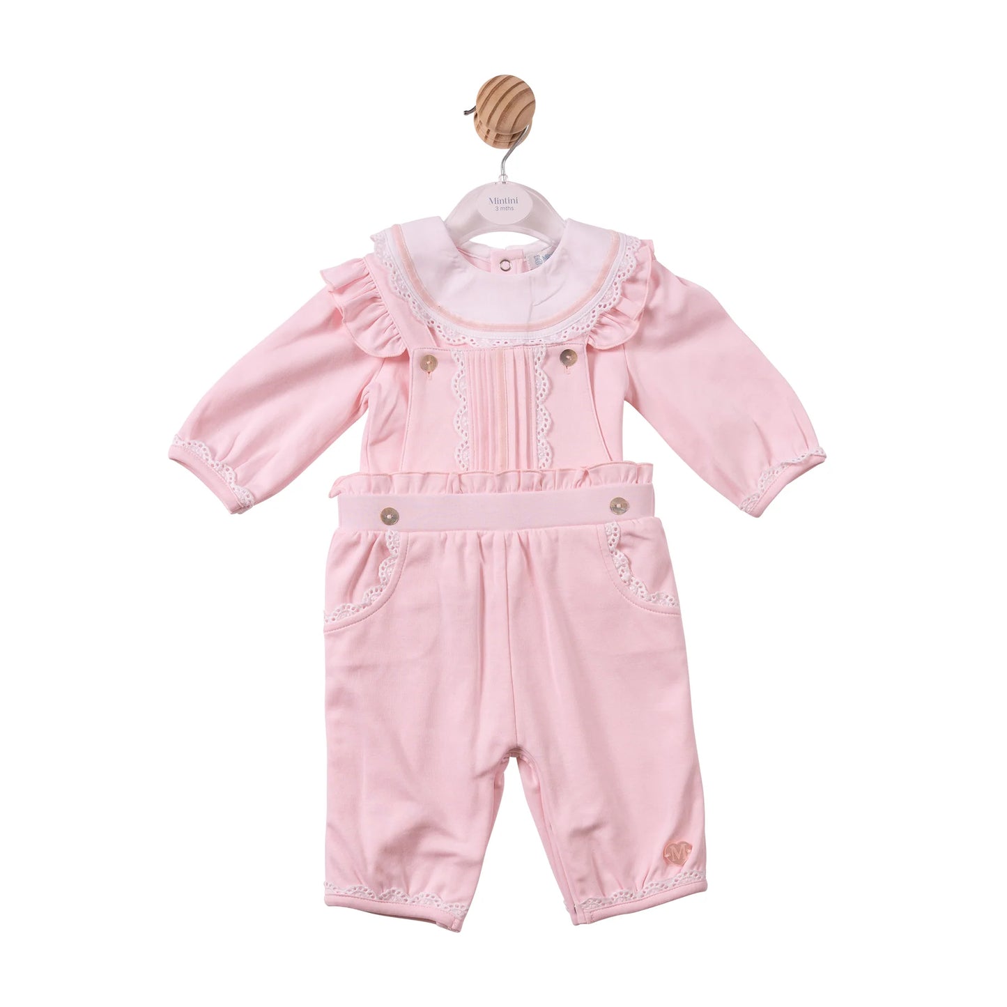Mintini Pink Dungaree Set
