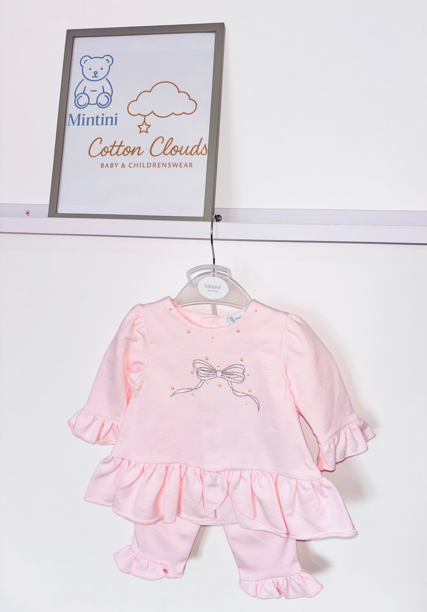 Mintini Pink Bow Trouser Set