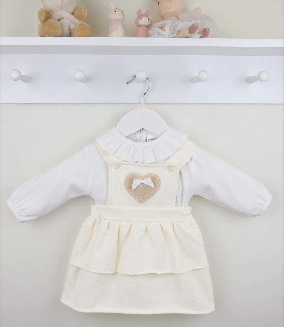 Pex Ivory Heart Portia Pinafore Set