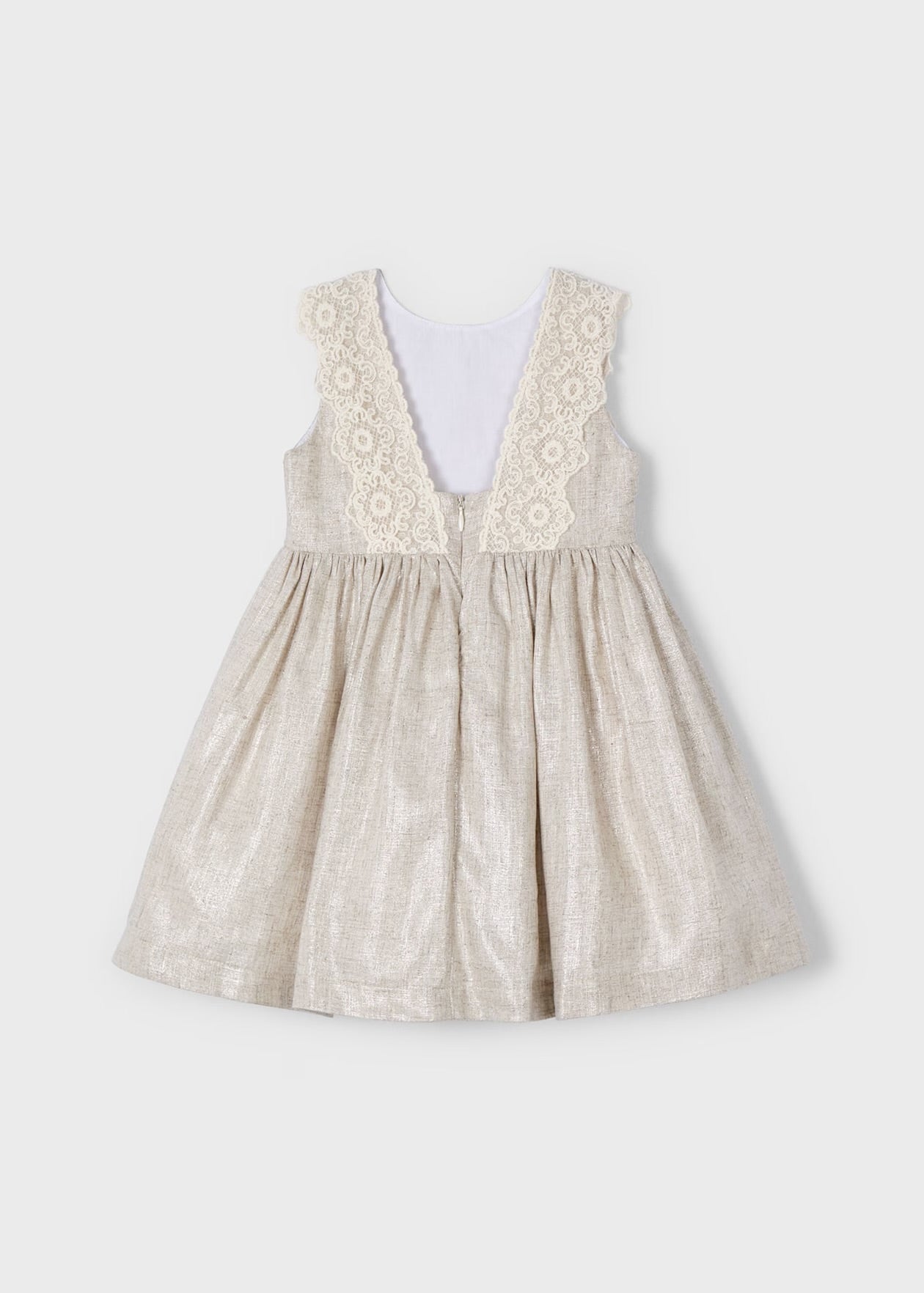 Mayoral Embroidered Linen Dress
