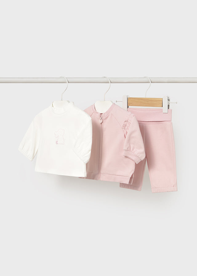 Mayoral Pink 3 Piece Tracksuit