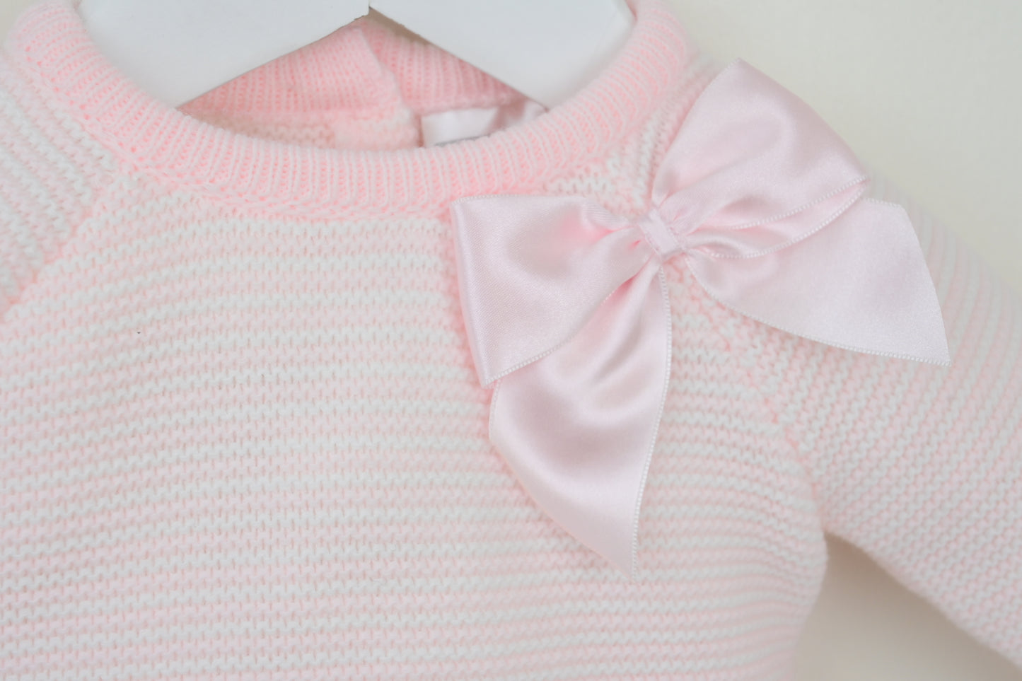 Pex Pink Bow Knitted Trouser Set