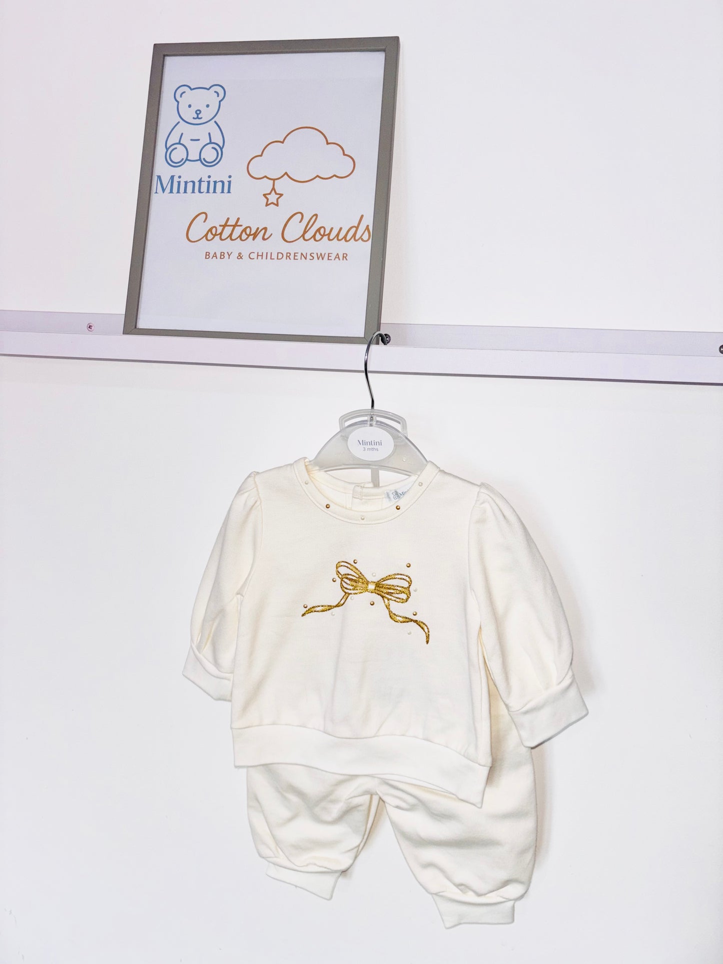 Mintini Ivory Bow Jogsuit AW25
