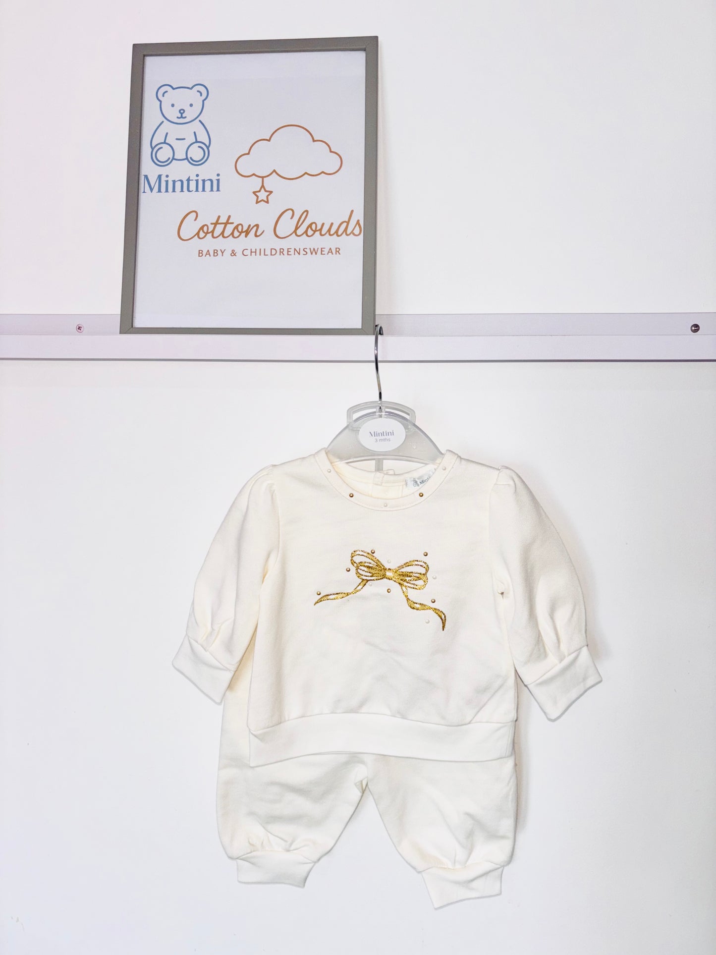 Mintini Ivory Bow Jogsuit AW25