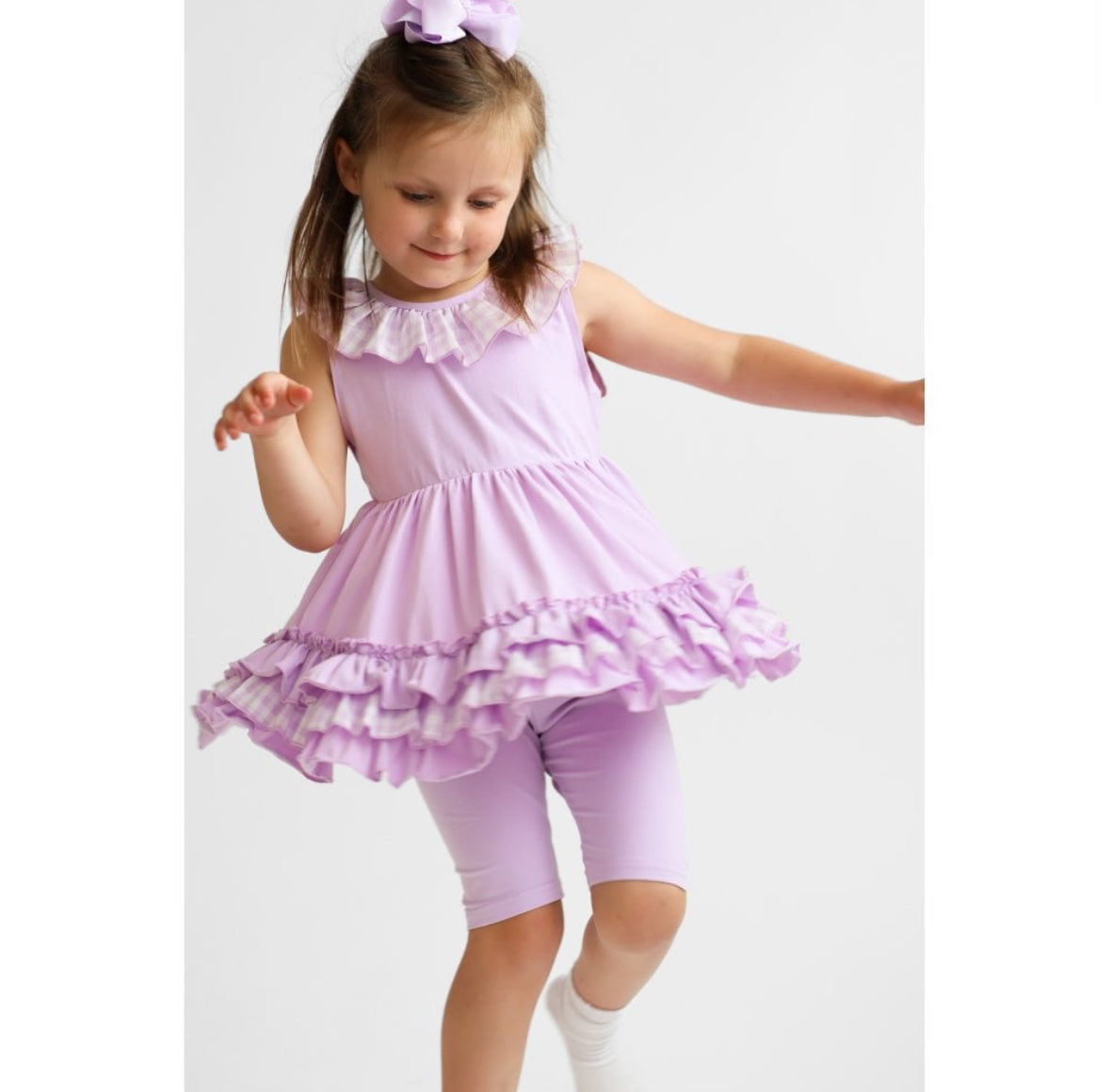 Remi Lilac Frill Shorts Set