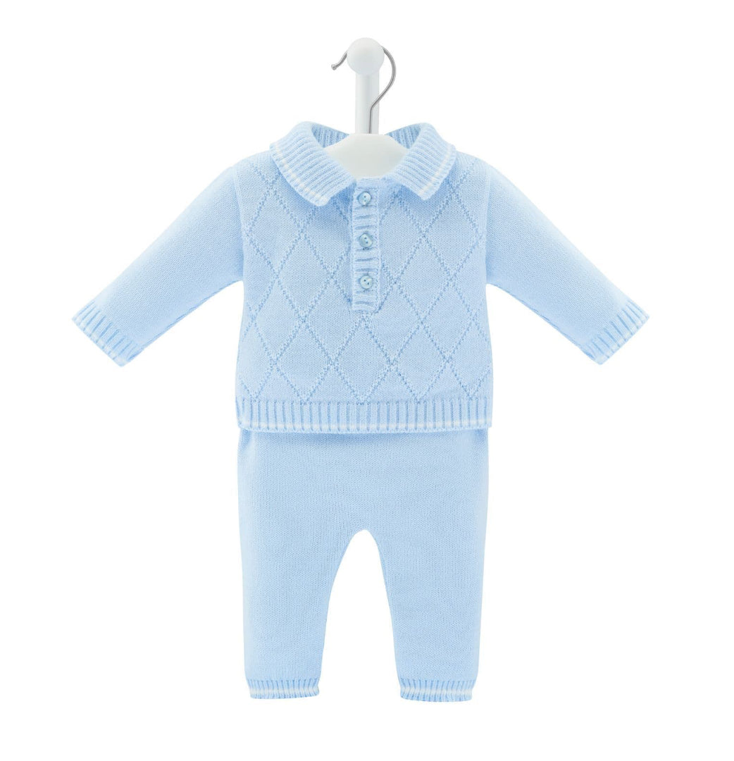 Dandelion Blue Diamond Knitted Outfit