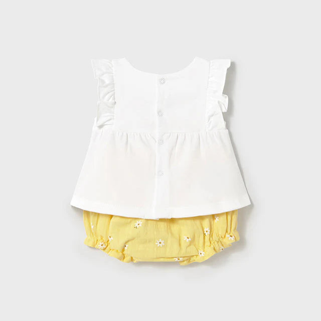 Mayoral Lemon Flower Jam Pants Set