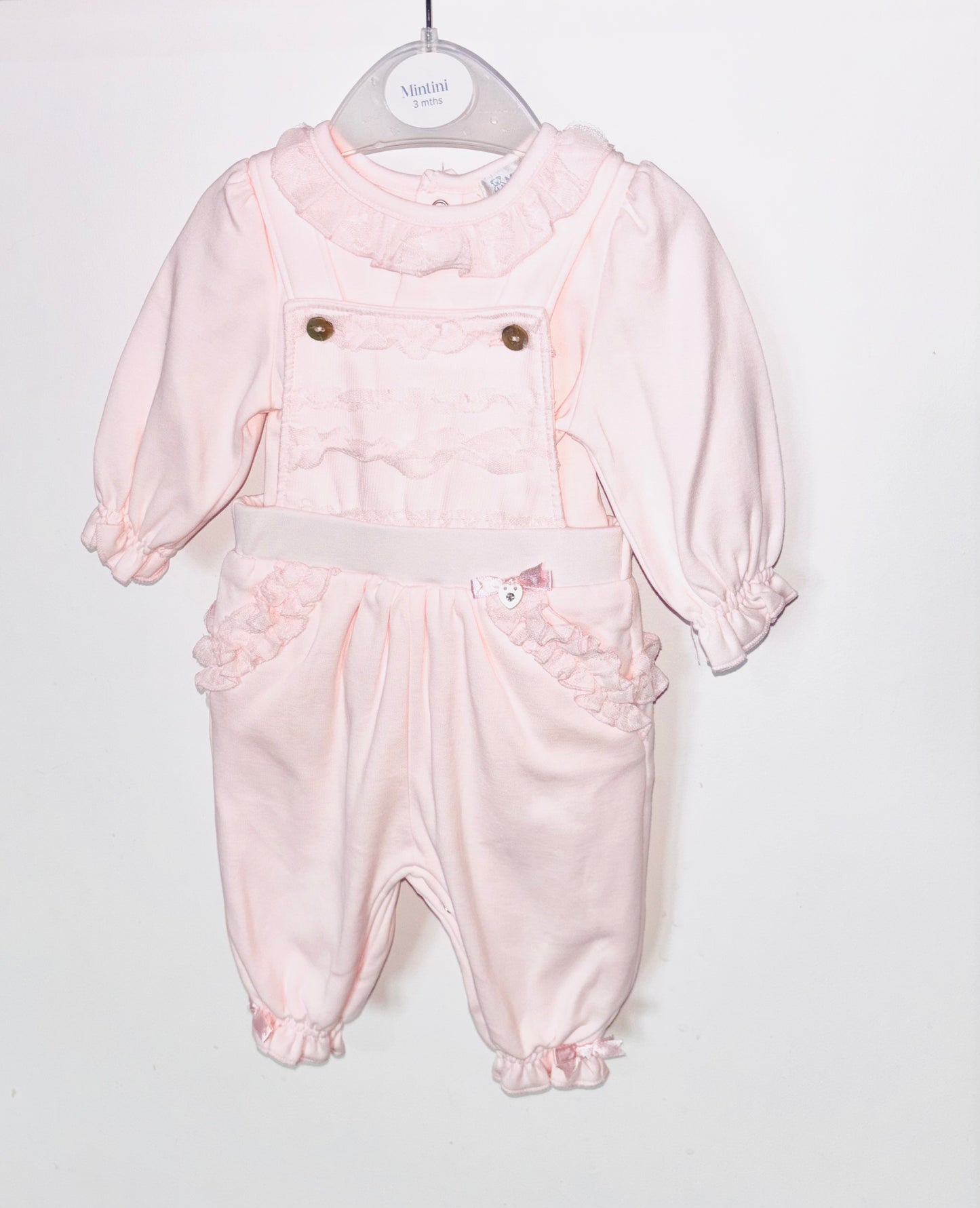 Mintini Pink Dungaree Set AW25