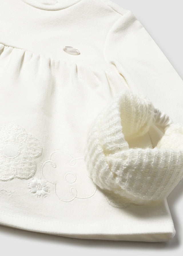 Mayoral White Flower Dress & Headband