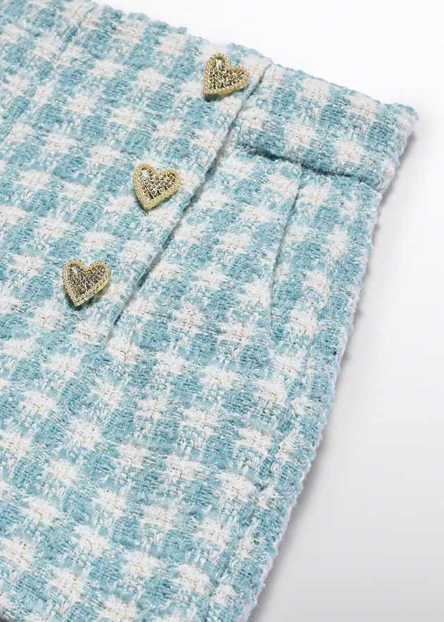 Abel & Lula Plaid Shorts & White Top