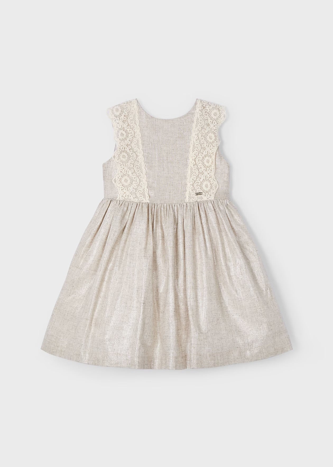 Mayoral Embroidered Linen Dress