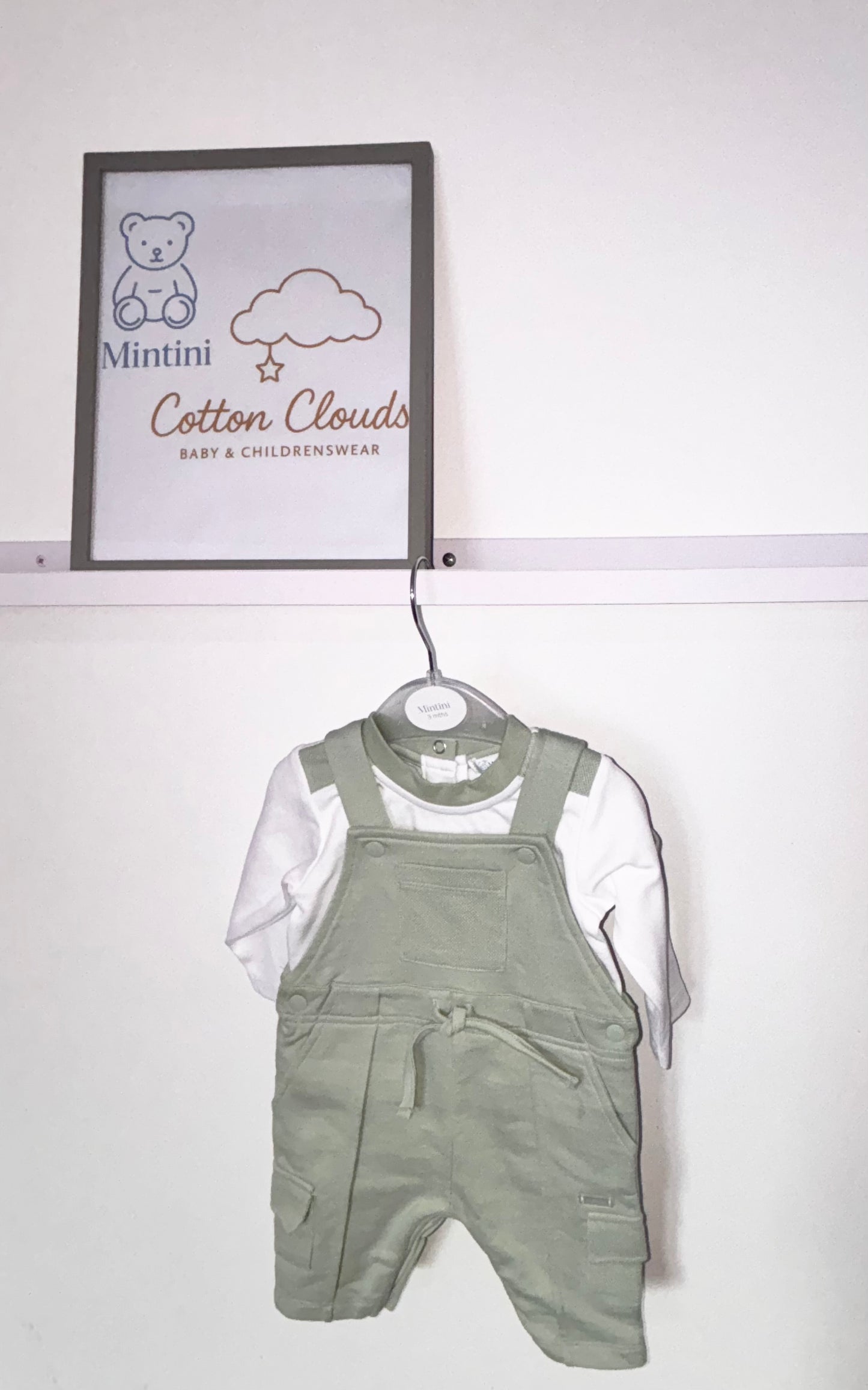 Mintini Sage Green Dungaree Set AW25