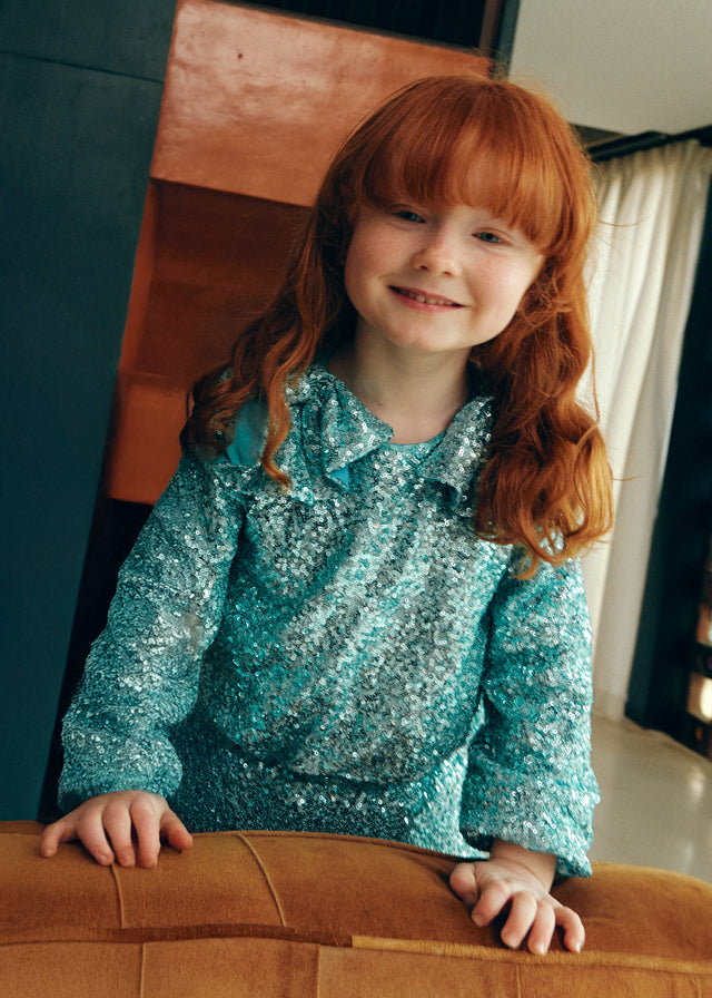 Abel & Lula Sequin Skirt Set