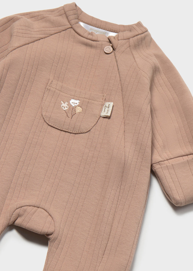 Mayoral Brown Balloon Onesie Ribbed