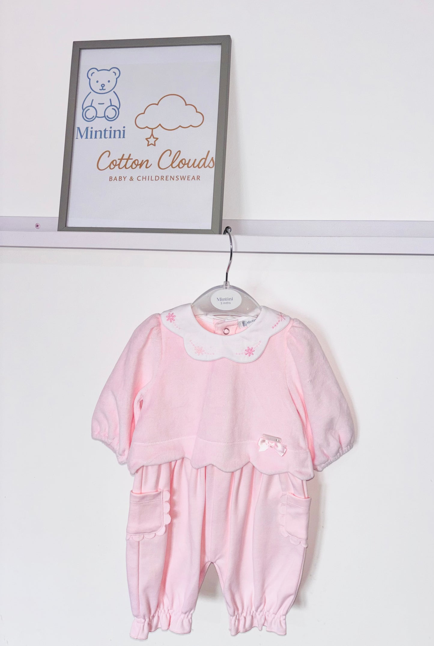 Mintini Velour Pink AW25 All in One