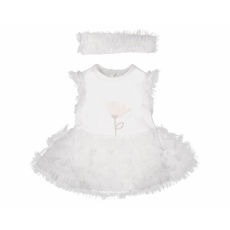Mayoral White Tutu Bodysuit Set