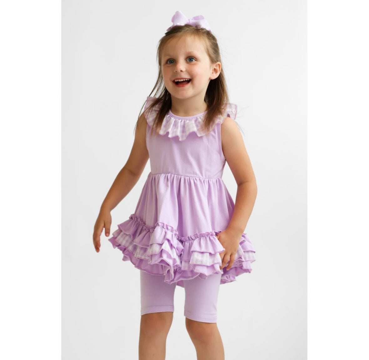 Remi Lilac Frill Shorts Set