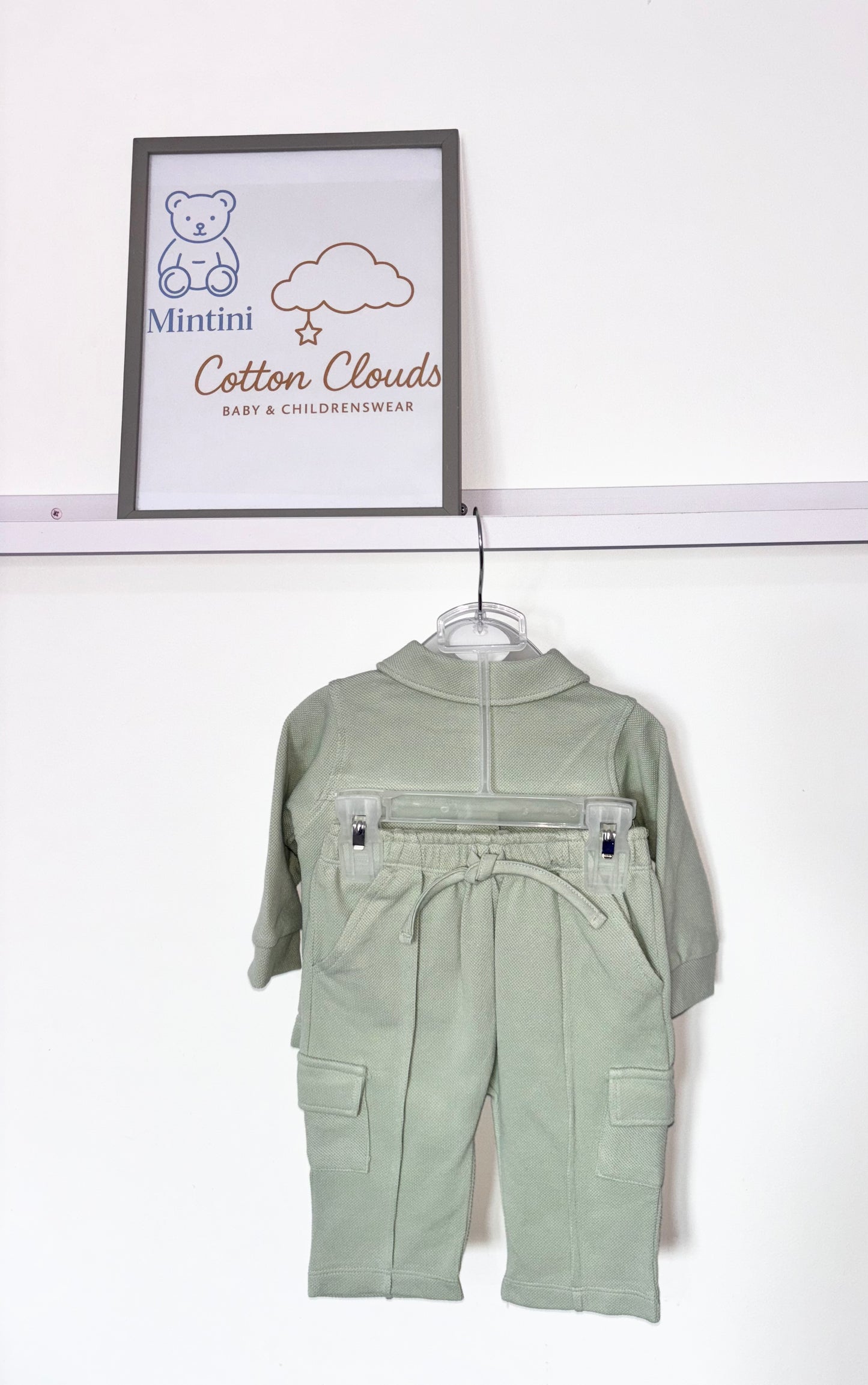 Mintini Sage Green Polo Set AW25