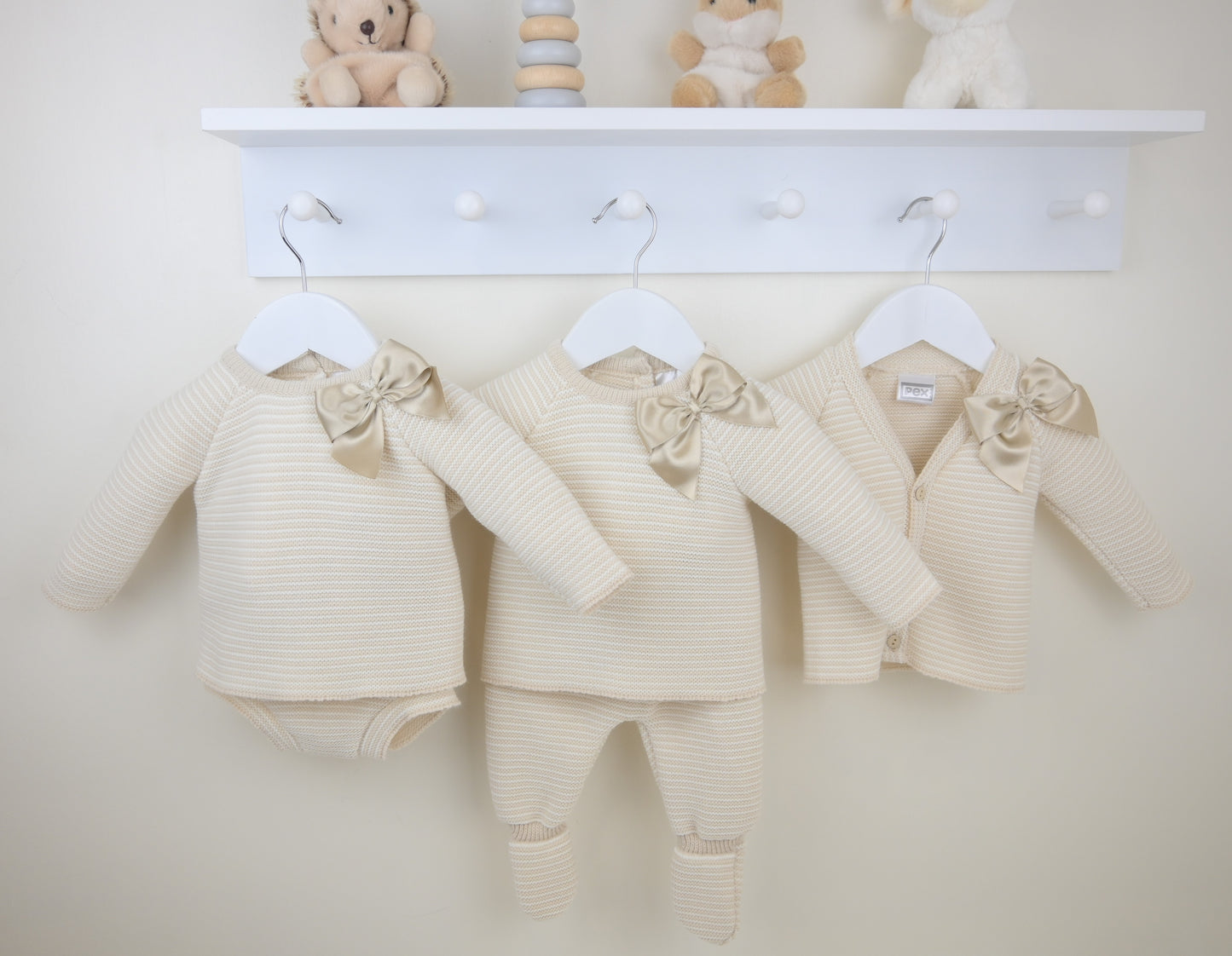 Pex Beige Bow Cardigan