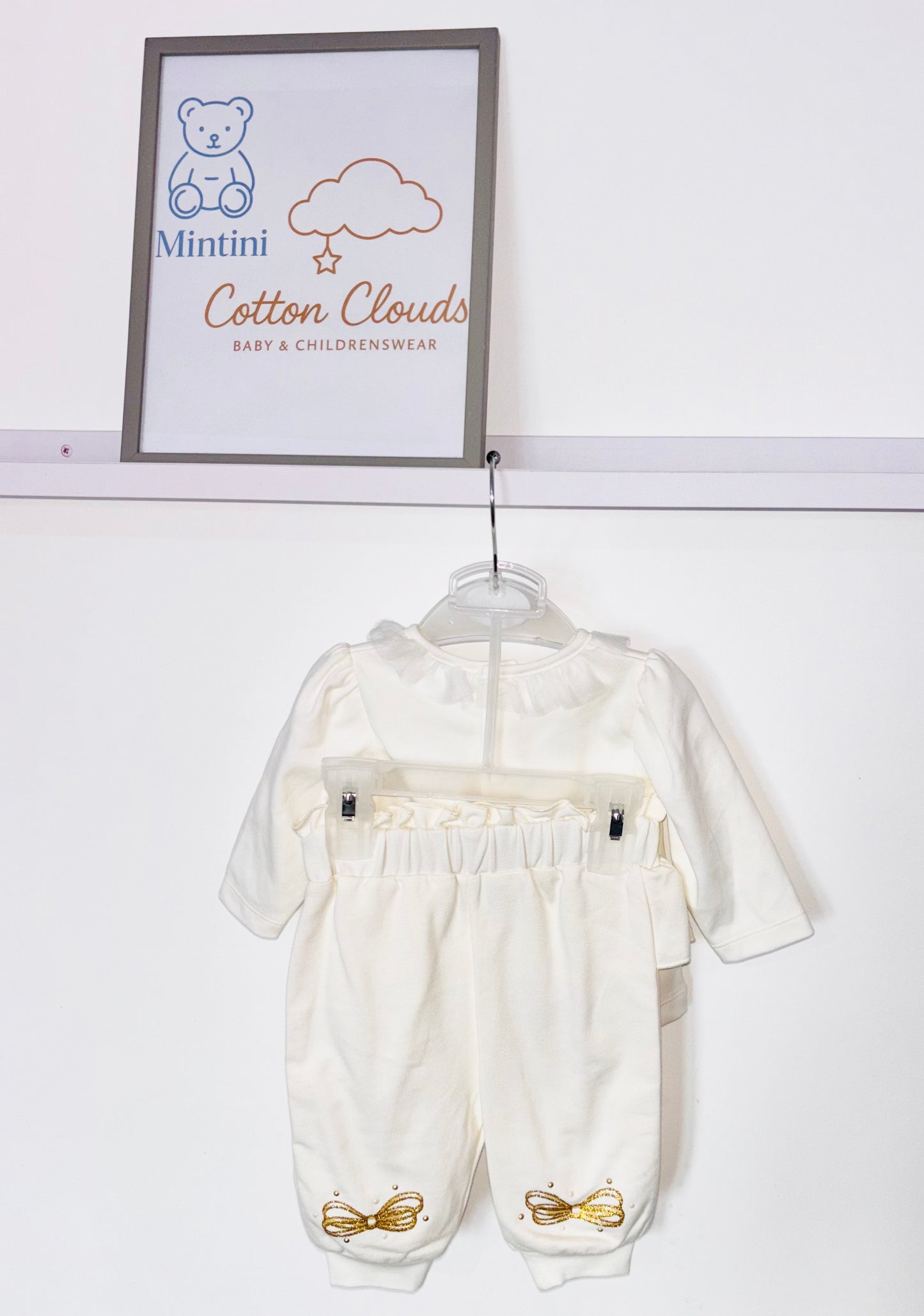 Mintini Ivory Bow Trouser AW25 Set