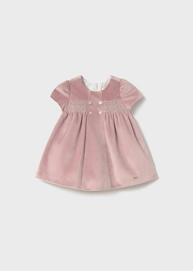 Mayoral Pink Velour Dress