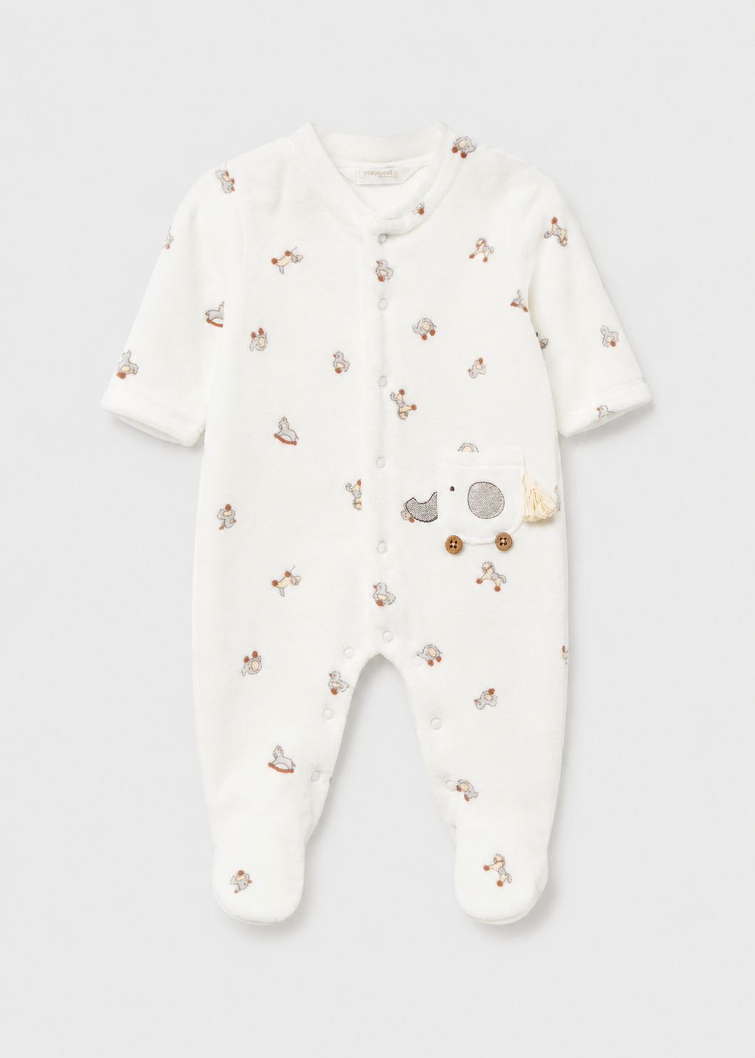 Mayoral Toy Velour Onesie
