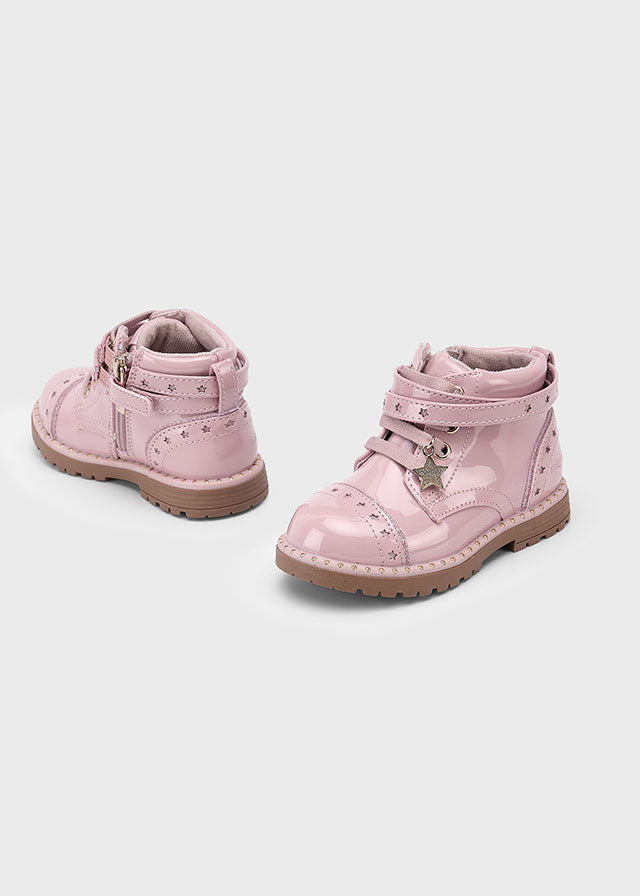 Mayoral Pink Patent Leather Boots