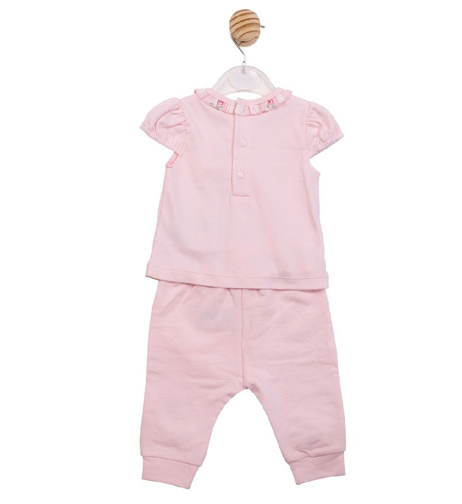 Mintini Pink Bow Trouser Set