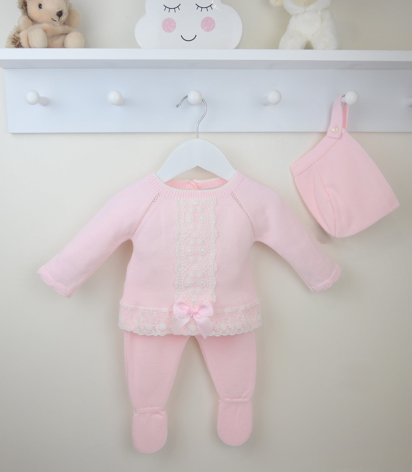 Pex Pink Lace Knitted Outfit