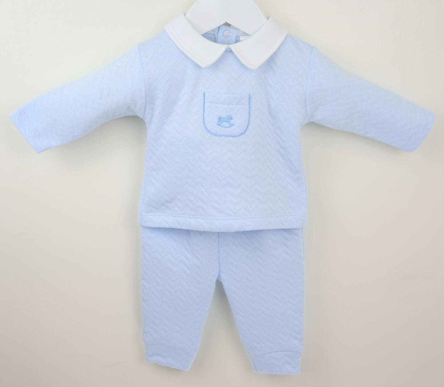 Pex Blue Rocking Horse Trouser Set