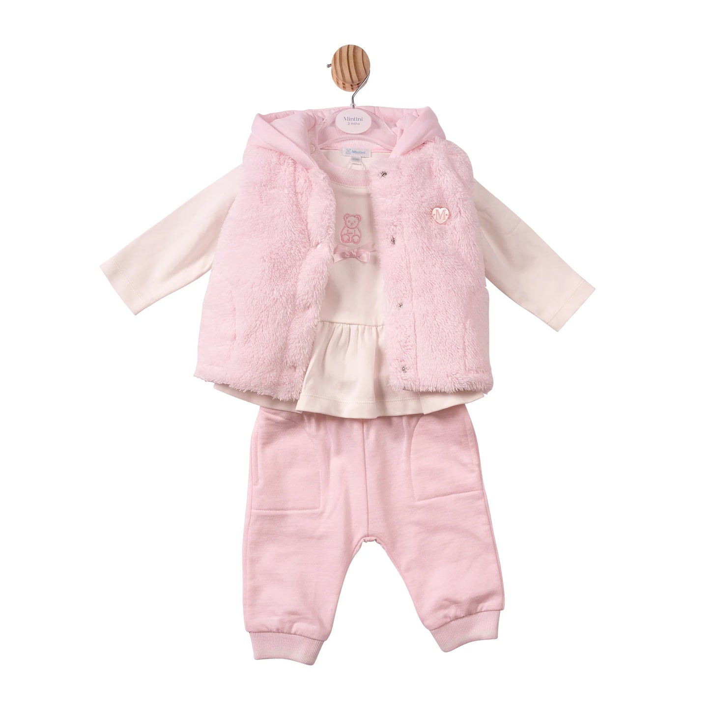 Mintini Pink Tunic Gilet Set