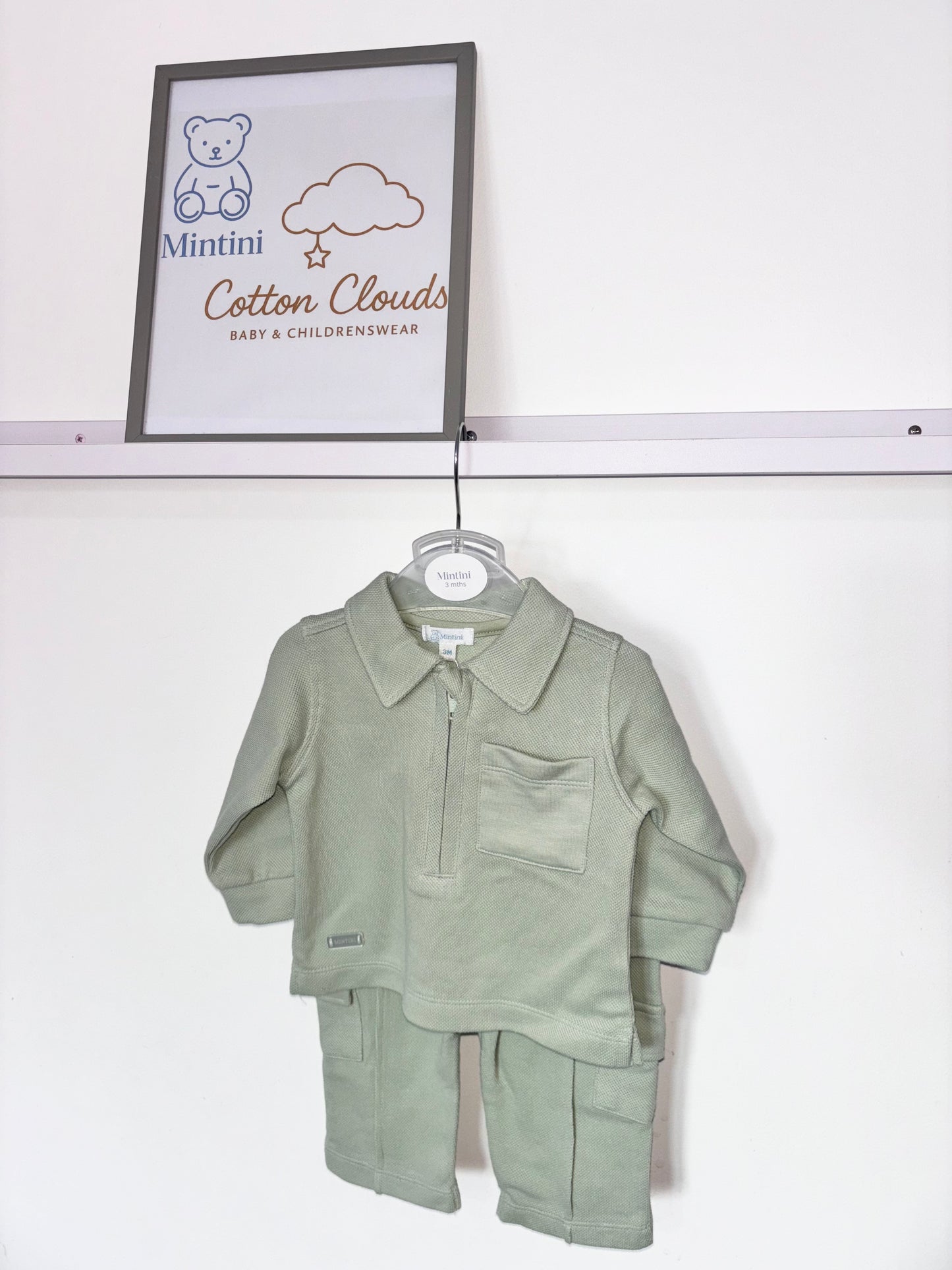 Mintini Sage Green Polo Set AW25