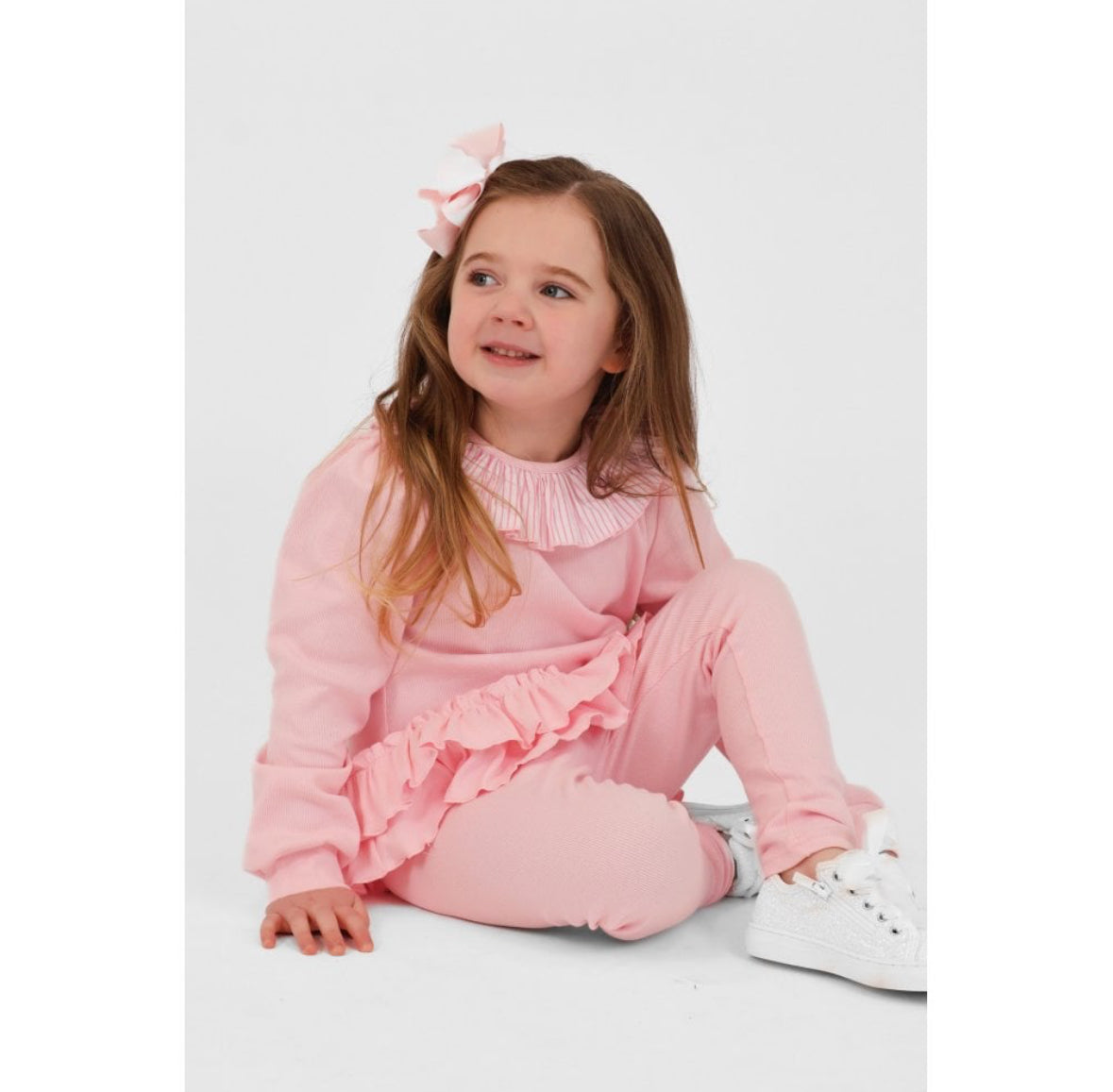 Harris Kids Leah Pink Frill Tracksuit